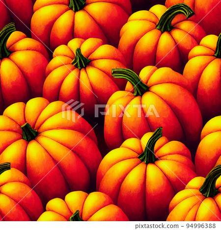 illustrated autumn harvest pumpkin background 94996388