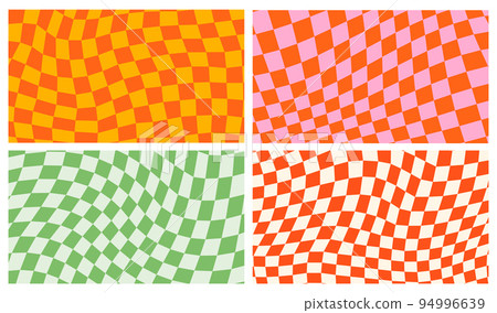 Groovy retro pattern background in psychedelic checkered backdrop style. A chessboard in a minimalist abstract design with a 60s 70s aesthetic vibe. hippie style y2k. funky print vector illustration Groovy retro pattern background in psychedelic checkered backdrop style. A chessboard in a minimalist abstract design with a 60s 70s aesthetic vibe. hippie style y2k. funky print vector illustration 94996639