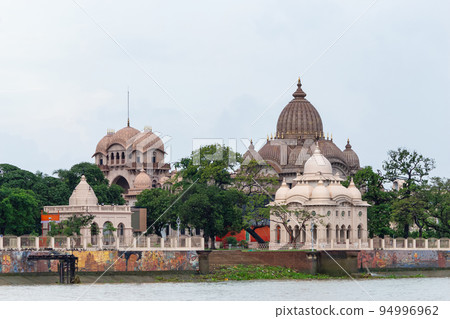 Riverside vew of Swami Bramhanand  Temple, Belur Math which is the headquarters of the Ramakrishna Math and Ramakrishna Mission, founded by Swami Vivekananda, Kolkata, West Bengal, India. 94996962
