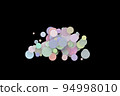 Multicolored decorative balls. Abstract 3D illustration or rendering 94998010