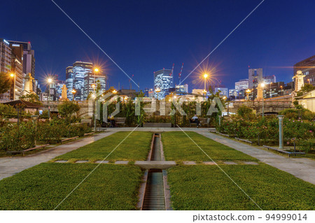 Nakanoshima Park rose garden at night Nakanoshima Park rose garden at night 94999014