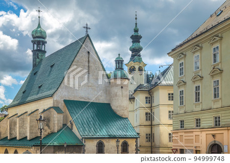 St. Catherine's church with Town hall in Banska Stiavnica. 94999748