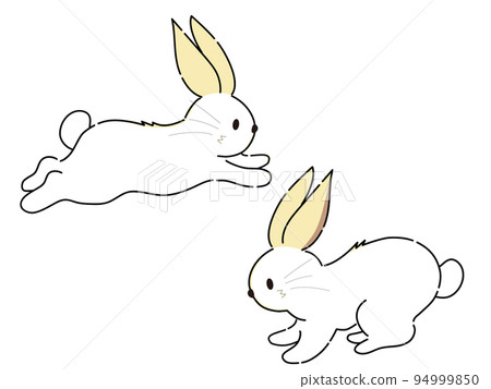 A fluffy cute rabbit with big ears and round eyes and a cute expression A fluffy cute rabbit with big ears and round eyes and a cute expression 94999850