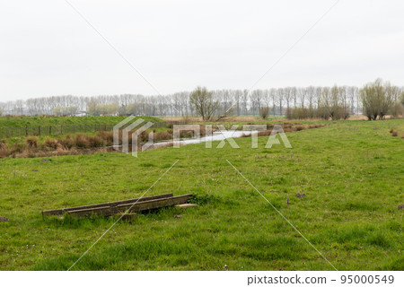 Panoramic view over the polder nature landscape Panoramic view over the polder nature landscape 95000549