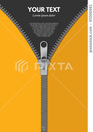 Clothing fastener color vertical vector web banner template 95000991