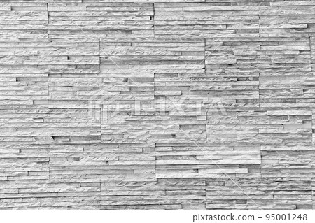 Surface of Vintage white brick stone wall background. 95001248