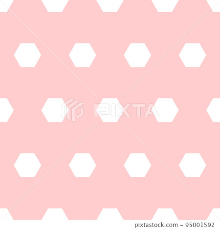 white six angle on pink background and pattern. 95001592