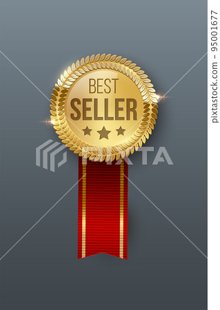 Award medal 3d realistic vector color illustration 95001677