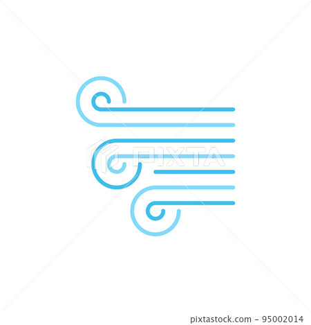 Wind vector concept blue modern icon or symbol Wind vector concept blue modern icon or symbol 95002014