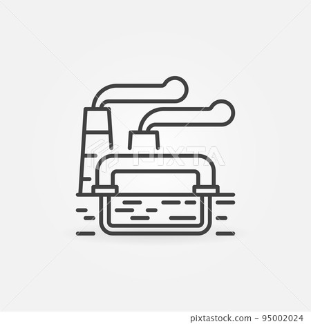 Geothermal Power Station outline icon or vector symbol Geothermal Power Station outline icon or vector symbol 95002024