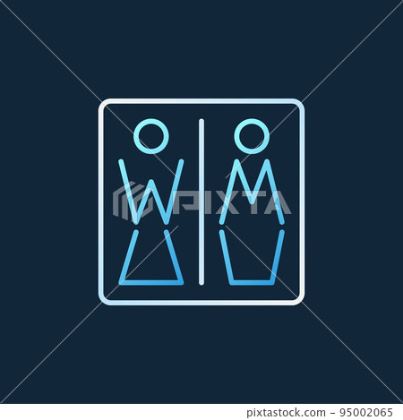 Women and Men Toilet vector creative icon in outline style Women and Men Toilet vector creative icon in outline style 95002065