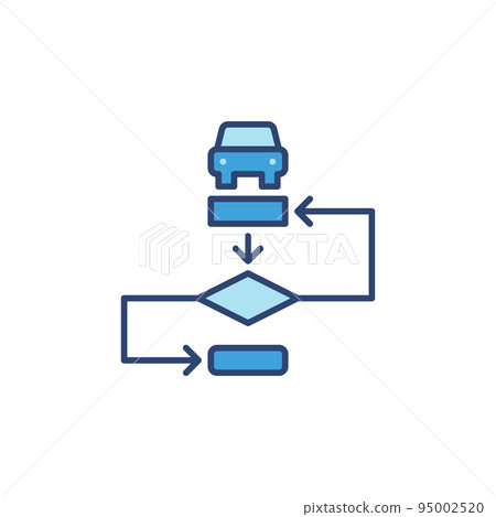 Autonomous Vehicle Algorithm vector blue modern icon Autonomous Vehicle Algorithm vector blue modern icon 95002520