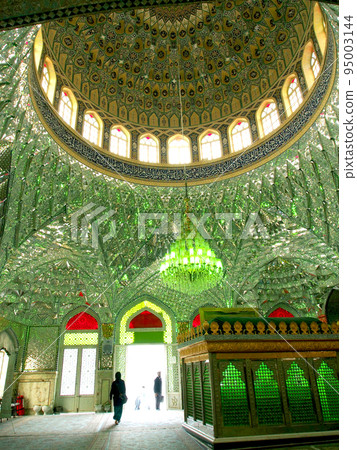 A mausoleum with beautiful glass decorations in Kashan, Iran A mausoleum with beautiful glass decorations in Kashan, Iran 95003144
