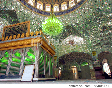 A mausoleum with beautiful glass decorations in Kashan, Iran A mausoleum with beautiful glass decorations in Kashan, Iran 95003145
