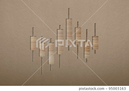 Financial chart, stock market growth charts or business investment market trading analysis 3d chart. Economy finance report, down candlestick chart. Financial chart, stock market growth charts or business investment market trading analysis 3d chart. Economy finance report, down candlestick chart. 95003163