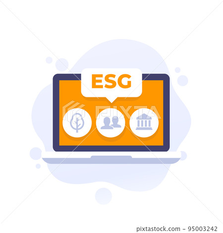ESG, Environmental, social governance vector ESG, Environmental, social governance vector 95003242