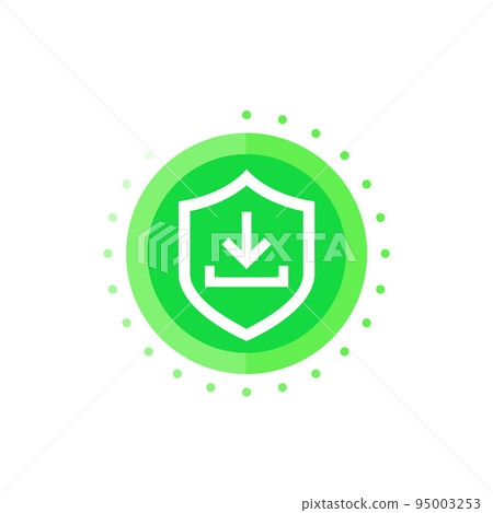 Secure download icon for apps and web 95003253