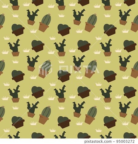 Cactus Fabric Wrapper Seamless Pattern 95003272