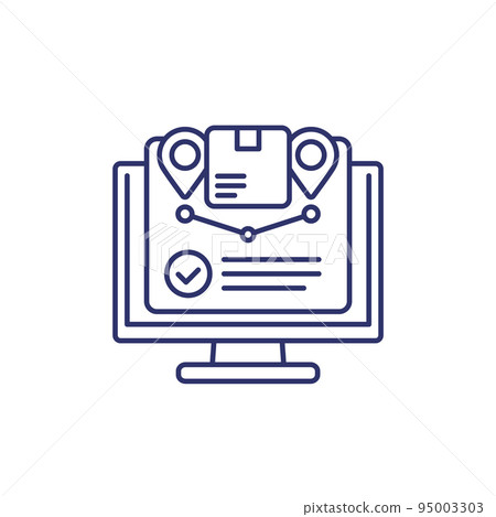 Dropshipping and order fulfillment line icon Dropshipping and order fulfillment line icon 95003303