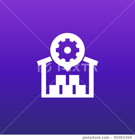 warehouse, distribution optimization icon, vector warehouse, distribution optimization icon, vector 95003304