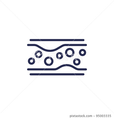 cholesterol in blood, artery line icon 95003335