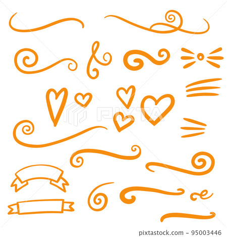 Orange Swirls Swash Logo Ornament Designs Orange Swirls Swash Logo Ornament Designs 95003446