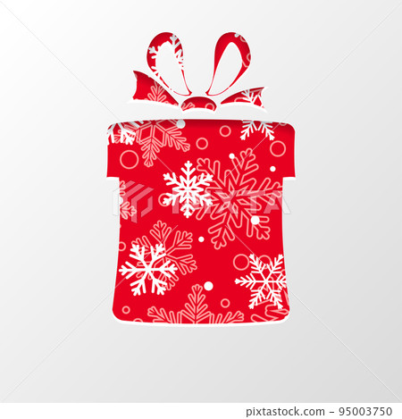 Cut out the paper in shape gift box for Christmas Cut out the paper in shape gift box for Christmas 95003750