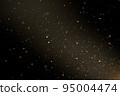 Natural organic dust particles floating on a sunbeam on black background. Glittering sparkling flickering in space 3D illustration. 95004474