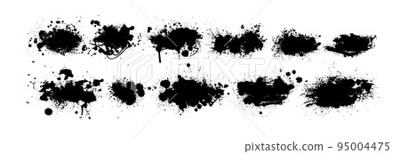 A set of black blots. Vector illustration A set of black blots. Vector illustration 95004475