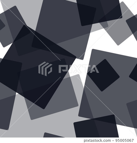 Seamless pattern of randomly arranged squares of gray on white 95005067