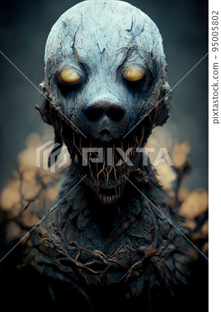 Concept art illustration of nightmare creature horror halloween Concept art illustration of nightmare creature horror halloween 95005802