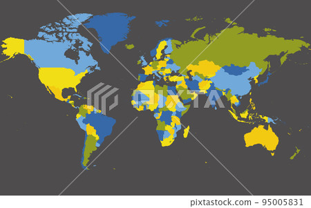 High detailed political map of World 95005831