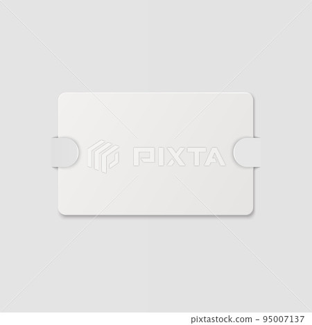 Vector 3d Realistic White Guest Room, Plastic Hotel Apartment Keycard, ID Card, Sale, Credit Card Design Template with Paper Cover Case, Wallet Close-up for Mockup, Branding. Top View 95007137