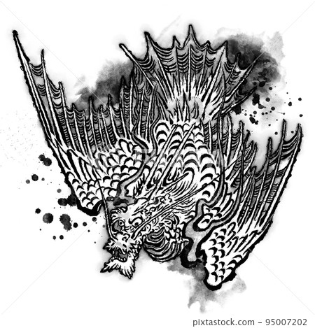 Ukiyo-e dragon part 11 ink version 95007202