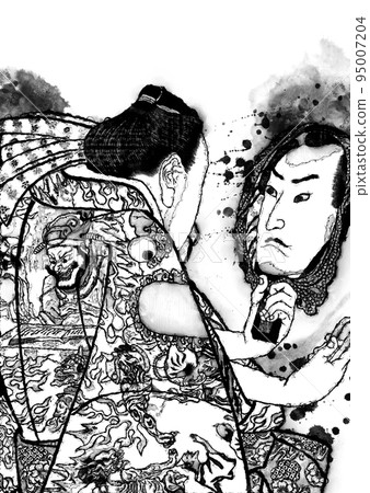 Kuniyoshi Moyau 現金人帶標籤 Karainu Gonbei 墨水版 Kuniyoshi Moyau 現金人帶標籤 Karainu Gonbei 墨水版 95007204