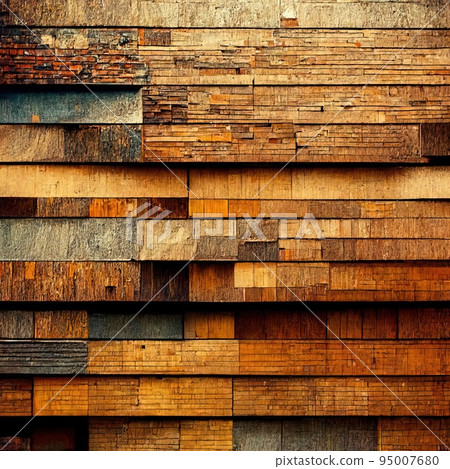 一幅令人印象深刻的彩色木瓦插圖 95007680