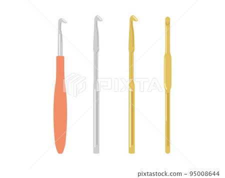 Illustration set with the image of a crochet Illustration set with the image of a crochet 95008644
