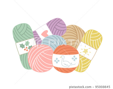 illustration of colorful yarn 95008645