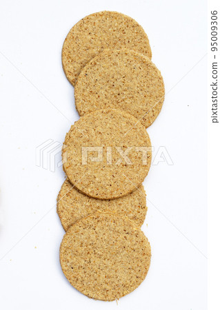 Oatcakes on a white background. Oatcakes on a white background. 95009306
