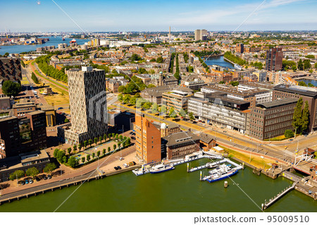 Drone photo of Delfshaven, borough of Rotterdam, Netherlands Drone photo of Delfshaven, borough of Rotterdam, Netherlands 95009510