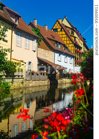 Colmar is a picturesque old town with beautiful traditional half-timbered houses. France 95009911