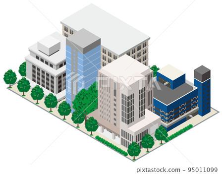 城市景觀的三維視圖。 城市景觀的三維視圖。 95011099