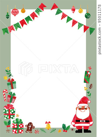 聖誕框架水彩手繪 A4 垂直 95011178
