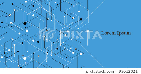 geometry abstract blue black science background - Stock Illustration ...