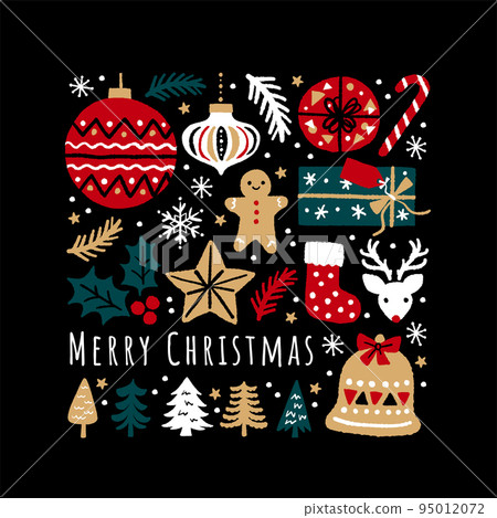 christmas hand drawn illustration 95012072