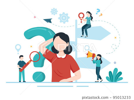 Life Coach for Consultation, Education, Motivation, Mentoring Perspective and Self Coaching in Template Hand Drawn Cartoon Flat Illustration 95013233
