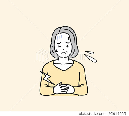 中年婦女胃痛、腹痛、食物中毒、疾病、症狀、插圖 中年婦女胃痛、腹痛、食物中毒、疾病、症狀、插圖 95014635