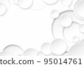 Modern abstract white circle background. Luxury and geometric shape texture elements. 95014761