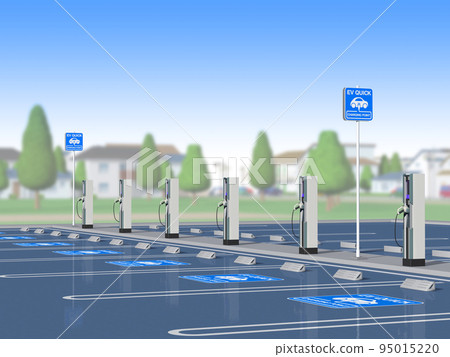 電動汽車EV充電站背景 95015220