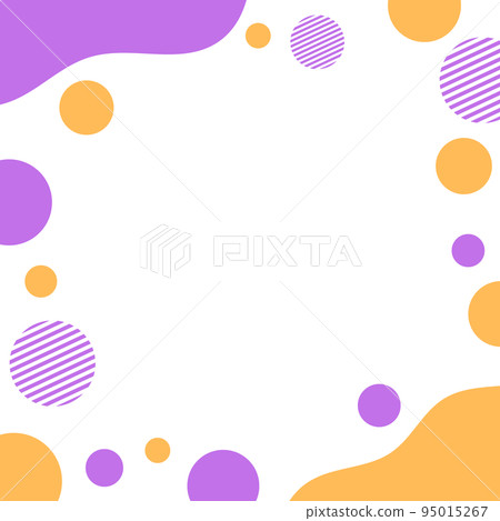 Halloween-colored geometric pattern frame square white background Halloween-colored geometric pattern frame square white background 95015267
